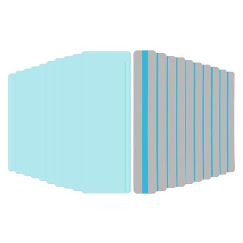 PATIKIL 22 Pcs Dyslexia Reading Tools, 2 Sizes Reading Tracker Ruler Guided Reading Strips with Line Colored Overlay Highlight Bookmarks for Teacher, Blue