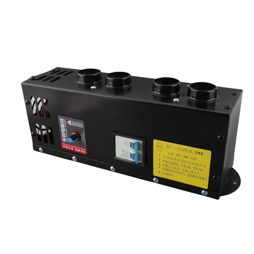 Garosa DC24V 800W Variable Frequenzheizung, Stufenlos Einstellbare Tragbare Raumheizung mit 4 Luftauslässen und Schneller für den Arbeitsplatz oder auf der Baustelle