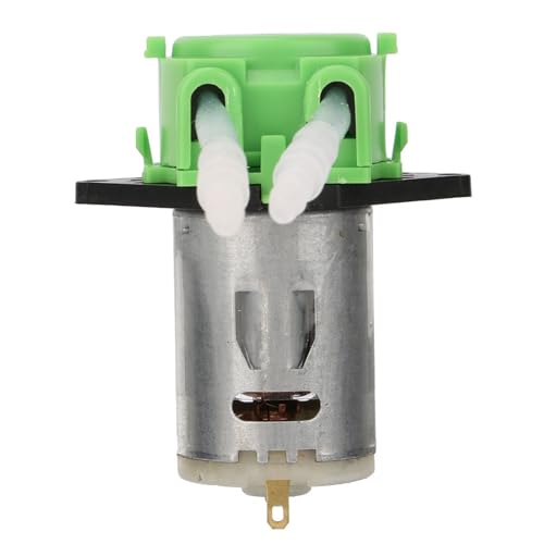12V Dosing Pump, DIY Peristaltic Tube Head Adjustable Peristaltic Dosing Head Liquid Pump with Connector for Aquarium Lab Chemical Analysis (Green)