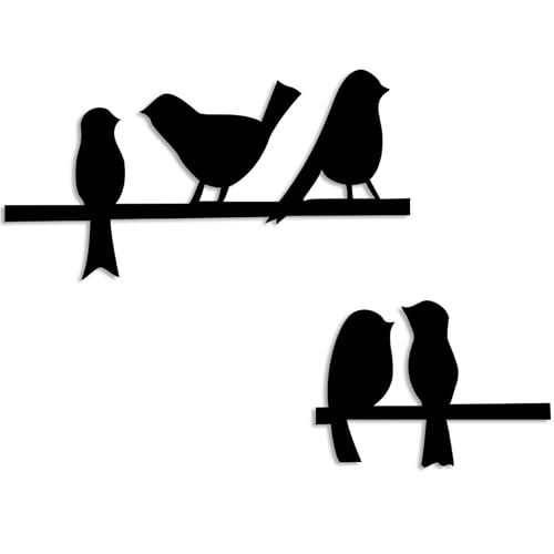 Art Street Bird MDF Wall Plaque/Wall Sign for Home Decoration Ready to Hang Wall DecorMDF Cutout for Gift, office Bedroom (6mm Thickness, Black- 6 x 1