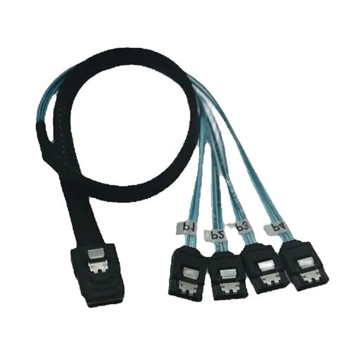 Cable S/AS SATA Mini SFF-8087 a 4 SATA 12Gbps 1m