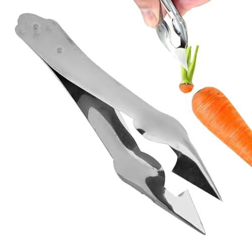 2 Stück Erdbeer-Huller, Tomatenentkerner, Erdbeere Huller Tool, Entkerner Tomaten, Oberer Stielentferner, Erdbeerstrunkentferner, Edelstahl Corer Küche für und Gemüse, Kartoffeln, Ananas