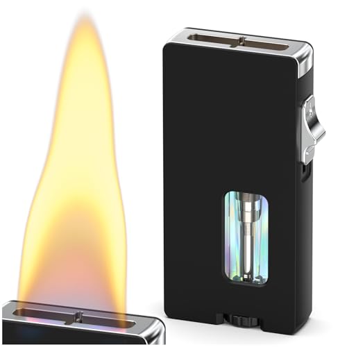 Encendedor Clásico Recargable de Gas Butano Negro miniatura 1