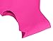 MUXXN Women's Cap Sleeve V Neck Belted Formal Office Work Mid Length Pencil Dress Hot Pink L