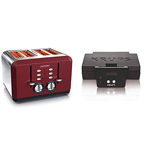 Arendo - Automatik Toaster 4 Scheiben - Edelstahlgehäuse - bis zu vier Sandwich und Toast Scheiben - Bräunungsgrad 1 bis…