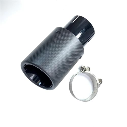 Escape de coche para renovar la boquilla trasera con fibra de carbono y salida de 76 mm 4