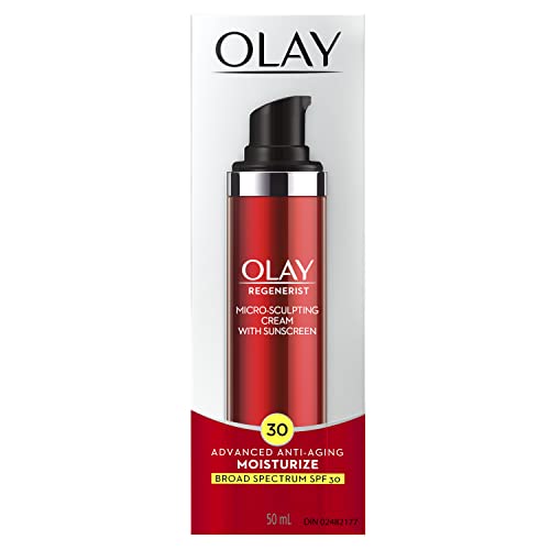 Face Moisturizer by Olay Regenerist Microsculpting Cream With SPF 30 Sunscreen and Vitamin E for Advanced Anti-Aging, 50ml - Image 2