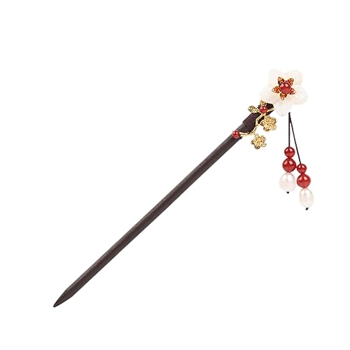 OSOLADY 漢服かんざし ヘアタイ 手作りヘ ック ヘ ック箸 アンティークヘアピン ヘアアクセサリー ヴィンテージヘ ックかんざし おだんごヘ ックヘアピン 黒檀
