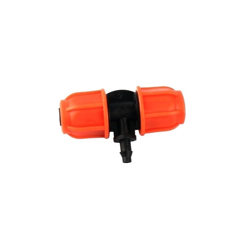 40 Uds 8/11mm a 4/7mm manguera de jardín conector reductor de bloqueo de rosca en T con púas for acoplamientos de riego por microgoteo