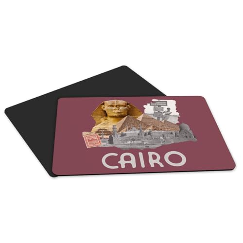 Sets de table Le Caire Egypte rouge grand format finition caoutchouc - 5