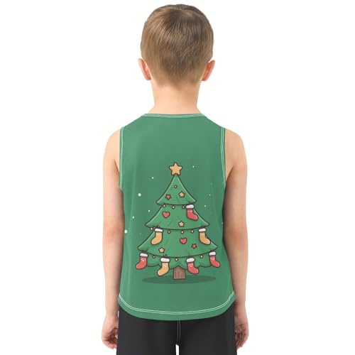 Christmas Tree Green Boys Tank Tops Toddler Boys' Assorted Sleeveless Tank Tops for Summer,3T3