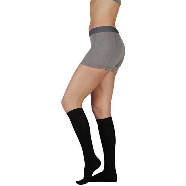 Image of Juzo Soft 2000 Knee-High 15-20 mmHg Closed Toe Compression Stocking with Silicone Top Band- Men & Women, Short