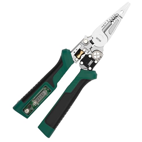 Alicates profesionales para electricista con probador de voltajes, pelacables de acero al carbono para cableado seguro, herramienta pelacables, indicadores de voltaje, alarma, mango ergonómico, acero