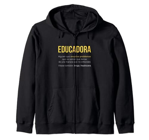 Educadora Definición | Regalo Educadora Sudadera con Capucha