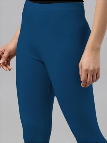 Image of JUNEBERRY Cotton Lycra Skinny Fit Leggings for Women & Girls (Sizes: S to 2XL) (Colors: Black, Beige, White, Grey, Brown, Pink & Wine)