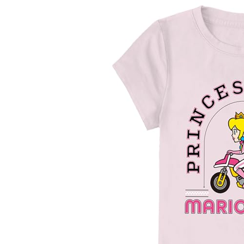 Image of Nintendo Girls Princess Peach Shirt - Mario, Zelda, Kirby, Princess Peach and Donkey Kong Girls Short Sleeve Tee