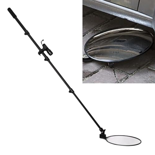 Inspection Mirror, Telescoping Inspection Mirror 360° Viewing Wide Angle 20cm Diameter Multifunctional for Customs