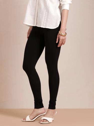 Image of TWIN BIRDS Tailored Cut and Classic Fit Super Stretchable Elastane Fabric Churidar Leggings for Women