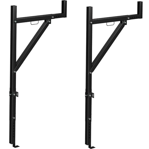GarveeTech Truck Rack, 19-34" Extendable Truck Ladder Rack, 44.5-49.5 in Adjustable Height, 250 LBS Capacity Steel Ladder Rack for Truck, Heavy Duty Truck Bed Rack for Kayak, Surfboard, Lumber, Ladder