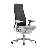 Haworth Fern Ergonomic Office Chair Without Lumbar Support, Adjustable Desk Computer Chair with Breathable Mesh Finish for Home Office Furniture, River Rock