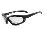 HELLY® - No.1 Bikereyes® | Bikerbrille, Motorradbrille, Motorrad Sonnenbrille | winddicht, gepolstert, beschlagfrei, bruchsicher | TOP Tragegefühl bei langen Ausfahrten | Brille: thunder 2 (selbsttönend)