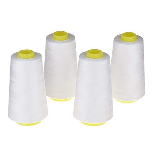 Hilo de coser blanco 4 unidades de 6000 yardas miniatura 3