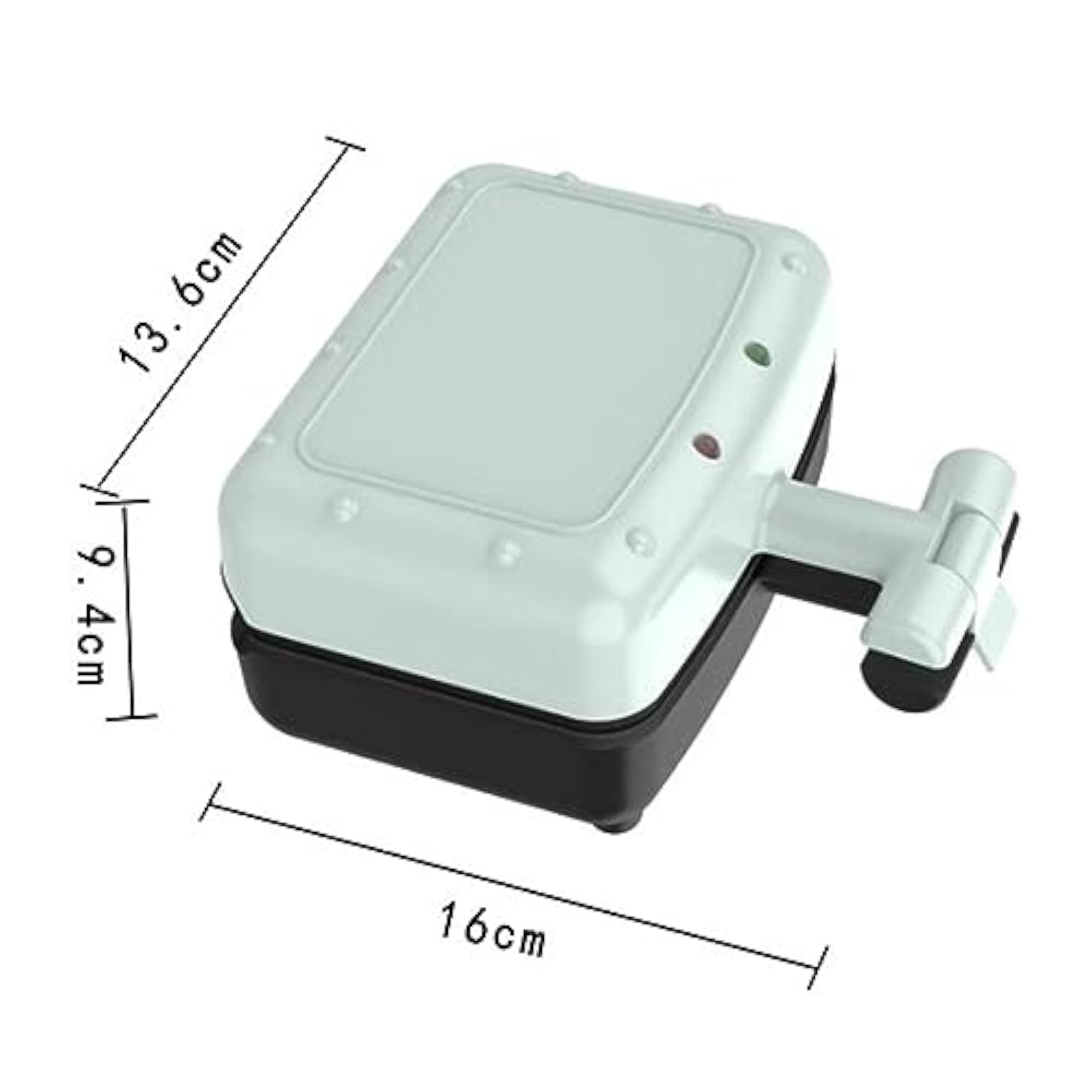 Nonstick Surface Deep Cooking Plates Waffle Maker Green