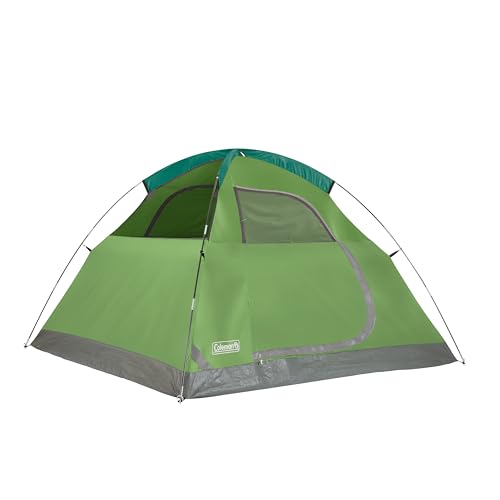 Image of Coleman Sundome Camping Tent with Rainfly, 2 /3 /4 /6 Person Tent Sets Up in 10 Mins, Weatherproof Shelter for Camping, Festivals, Backyard, Sleepovers, & More