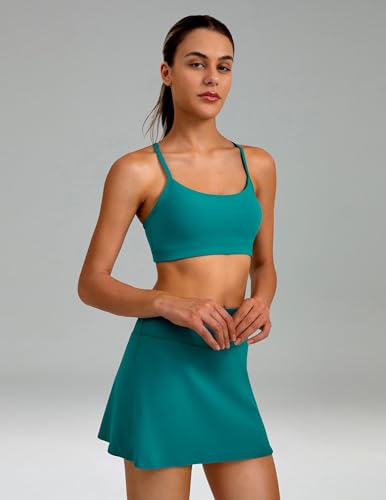 Image of Colorfulkoala Women's Dreamlux Y Back Sports Bra Low Impact Padded Workout Top with Built in Bra A-C Cups