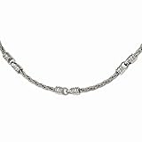 Solid Titanium Men's Brushed Cable and Link Necklace Chain - with Secure Lobster Lock Clasp 20'