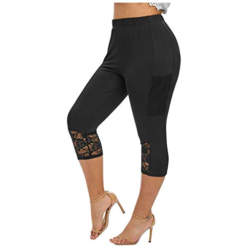 Lace leggings for women plus size high waist tummy control capri …