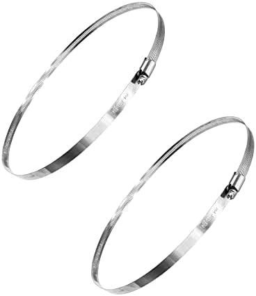 Abrazadera de conducto de acero inoxidable 304 ajustable de 12 pulgadas, abrazadera de manguera de accionamiento de gusano, abrazadera de conducto