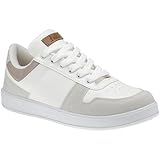 Tênis Branco Feminino Casual Confortável com Recortes Colorido Original Lóris Shoes 7802 (Branco com areia, BR, Adulto, Numérico, 34)