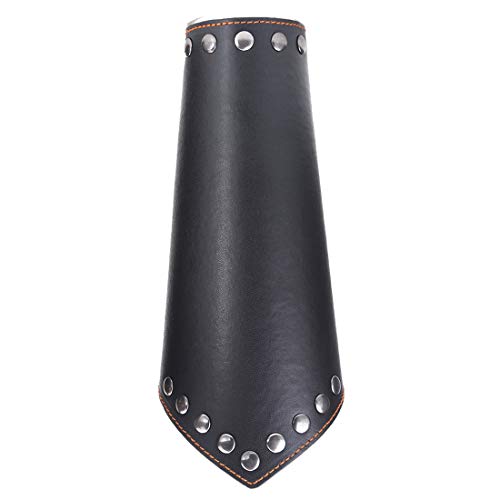 Preisvergleich Produktbild dream cosplay Lederarmschützer Mittelalterliche Ritterrüstung Wikinger-Armschienen,Schwarz
