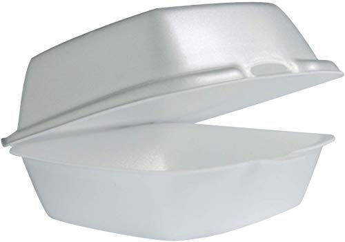 DART DCC50HT1 - Foam Hinged Container Med Sandwich White
