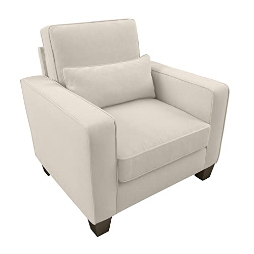Bush Furniture Stockton Accent Chair with Arms, Cream Herringbone