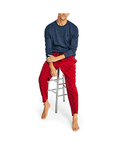 Nautica mens Sustainably Crafted Printed Fleece Sleep Pant2