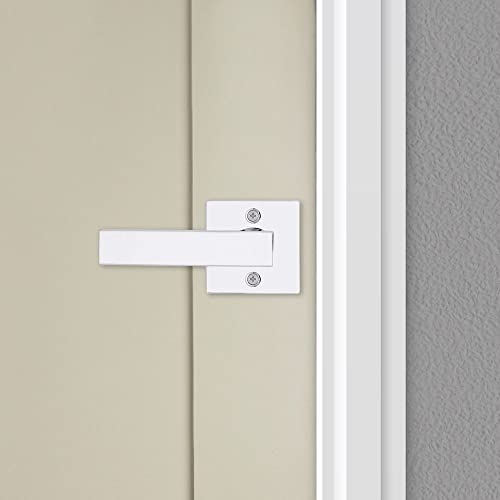 Image of Kwikset Singapore Dummy Door Handle, Single Sided Lever for Closets, French Double Doors, and Pantry, Polished Chrome Non-Turning Reversible Interior Push /Pull Lever