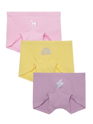 Image of mackly Girls Boxers (Pack of 3) - Cotton Boxer Shorts, Seamless Comfort, Mid Waist Boyshorts Panties