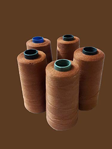 Image of Ace International Exports 3000M Overlock Polyester Sewing Thread Set Box Yarn Spools Cone Rust (Pack of 5)