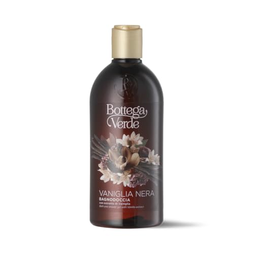 Bottega Verde - Vaniglia Nera, Bagnodoccia Arricchito con Estratto di Vaniglia Nera, 400 ml, Detergente Liquido Adatto a Tutti i Tipi di Pelle, Profumo Fiorito e Fruttato, Senza Siliconi