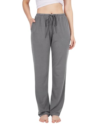 Image of BAMBOO COOL Women's Pajama Pants Comfy Lounge Sleep Bottoms with Pockets Stretch Drawstring Casual Pj Pants