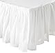 Greenland Home Baumwolle Voile Bettvolant, Baumwolle Voile, weiß, Queen