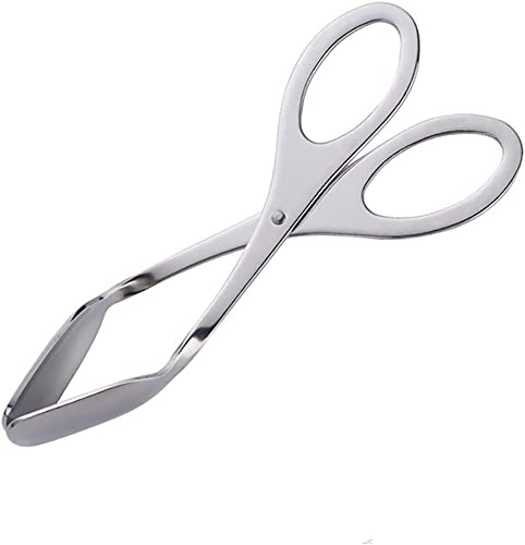 Pinze da cucina in acciaio inox, a forma di forbice, strumento da cucina per buffet, insalata e pane