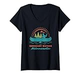 Photo Gallery donna boundary waters canoa trip minnesota maglietta con collo a v Photo Gallery donna boundary waters canoa trip minnesota maglietta con collo a v