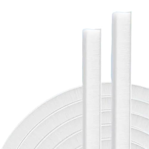 QEZEZA隙間テープ すきまモヘアテープ 10m×7mm×12mm 毛足長い 超ロングサイズ すきま風防止 防音 寒さ対策 騒音軽減 虫よけ 気密性UP 虫塵 花粉防止 エアコン効率アップ 虫よけすき間 網戸用 玄関 ドア用 窓用 隙間対策 ホワイト