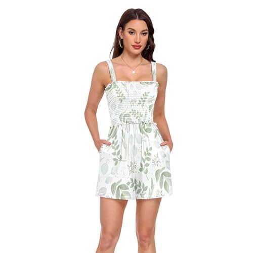 Barboteuse pour femme tenue d'été combinaison feuilles de printemps col carré short