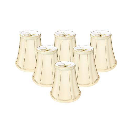 Image of Royal Designs, Inc. BSO-704FC-6BG-6 True Bell Basic Lamp Shade with Flame Clip, 3.5 x 6 x 6.25, Beige, 6-Pack