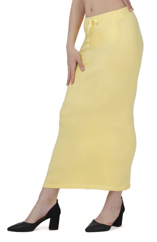 Image of Lycra Blend Cotton Saree Shapewear Petticoat for Women and Girls, Skirts Shapewear Dress for Saree