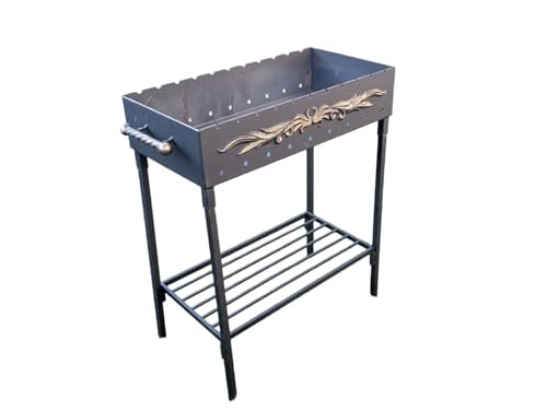 Mangal, Holzkohlegrill Schaschlik Grill aus Stahl...